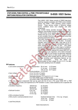 S-8521C33MC-BTST2G datasheet  